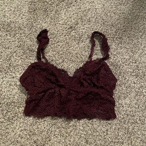 Aerie maroon lace bralette